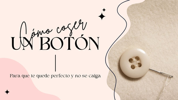 como coser un boton