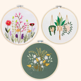 kit de bordado de flores uno
